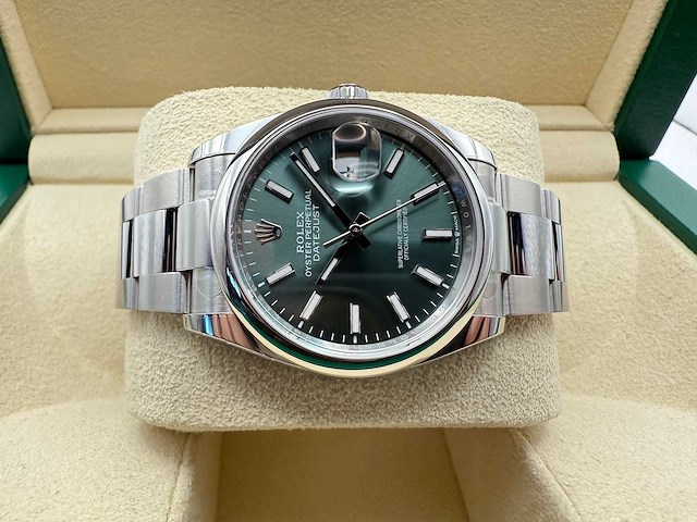 Rolex datejust 36 126200 | mint green | 2026 | unworn - afbeelding 6 van  10