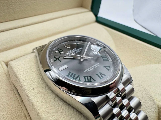 Rolex datejust 36 126200 | wimbledon dial | jubilee | unworn | 2026 - afbeelding 11 van  12