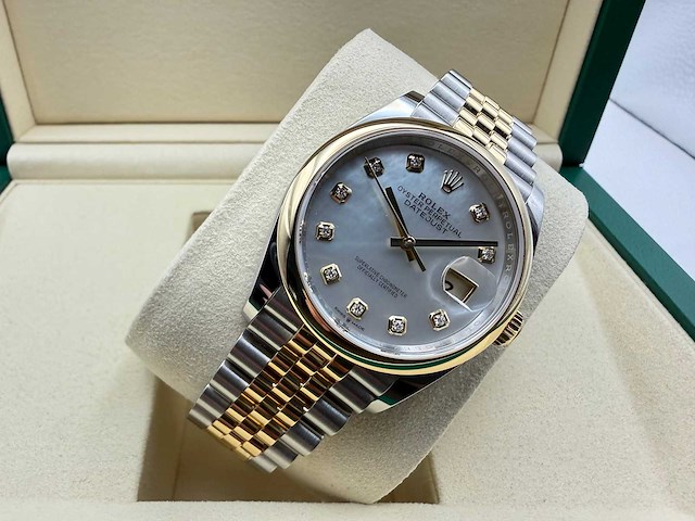 Rolex datejust 36 126203 | mother of pearl diamond dial | unworn | 2026 - afbeelding 6 van  12