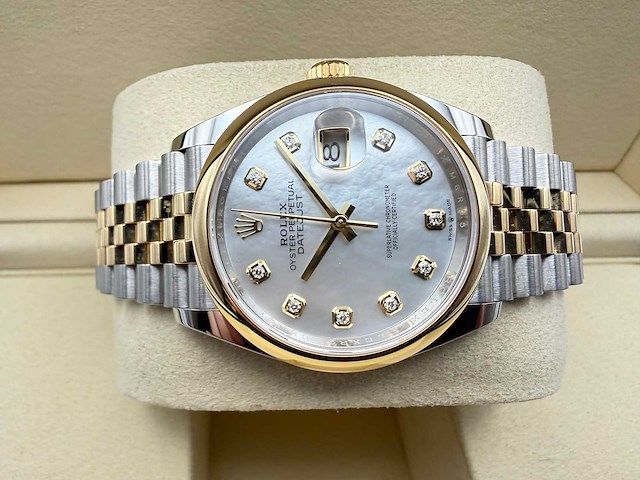 Rolex datejust 36 126203 | mother of pearl diamond dial | unworn | 2026 - afbeelding 7 van  12