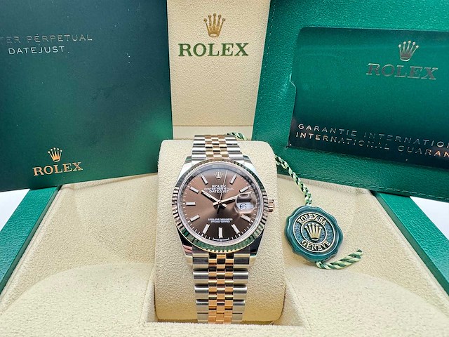 Rolex datejust 36 126231 | chocolate dial | jubilee | unworn | 2026 - afbeelding 3 van  12