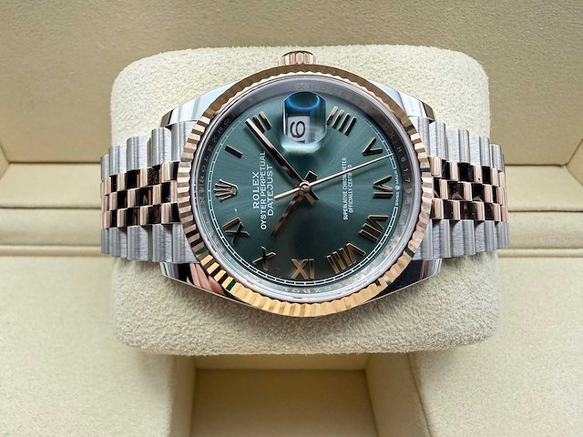 Rolex datejust 36 126231 | green roman dial | jubilee | 2026 | unworn - afbeelding 7 van  12