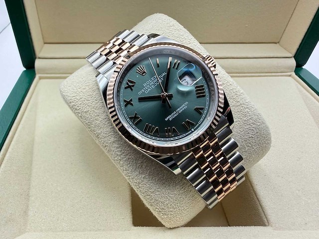Rolex datejust 36 126231 | green roman dial | jubilee | 2026 | unworn - afbeelding 5 van  12