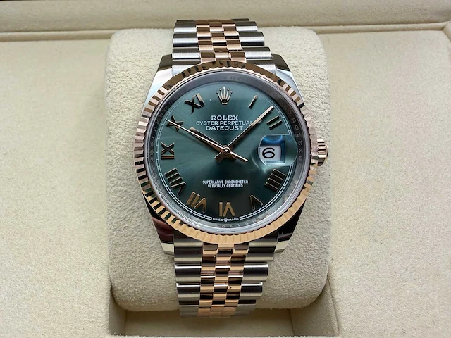 Rolex datejust 36 126231 | green roman dial | jubilee | 2026 | unworn - afbeelding 1 van  12