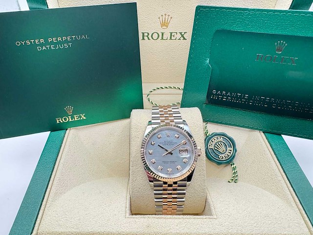 Rolex datejust 36 | 126231 | mother of pearl | jubilee | unworn | 2026 - afbeelding 8 van  8