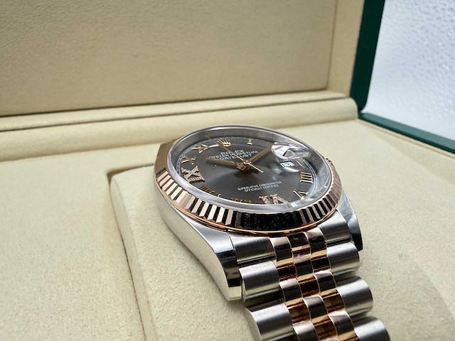 Rolex datejust 36 126231 | rhodium diamonds on 6&9 | jubilee | 2025 - afbeelding 10 van  12