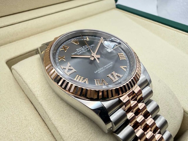 Rolex datejust 36 126231 | rhodium diamonds on 6&9 | jubilee | 2025 - afbeelding 11 van  12