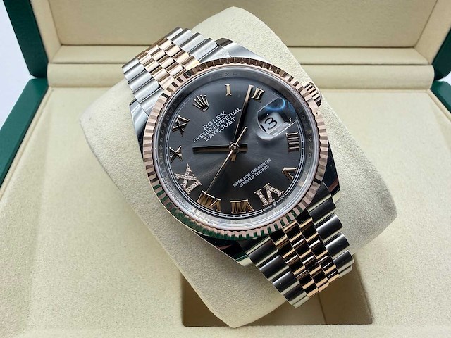 Rolex datejust 36 126231 | rhodium diamonds on 6&9 | jubilee | 2026 - afbeelding 9 van  12