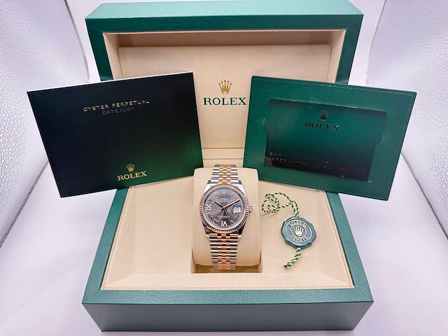Rolex datejust 36 126231 | rhodium diamonds on 6&9 | jubilee | 2026 - afbeelding 2 van  11