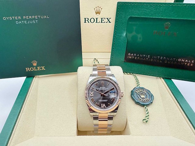 Rolex datejust 36 126231 | rhodium with diamonds on 6&9 | oyster | 2026 | unworn - afbeelding 3 van  12