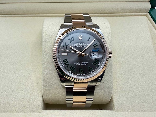 Rolex datejust 36 126231 | wimbledon dial | oyster | 2026 | unworn - afbeelding 6 van  12