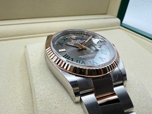 Rolex datejust 36 126231 | wimbledon dial | oyster | 2026 | unworn - afbeelding 10 van  12