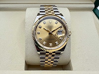 Rolex datejust 36 126233 | champagne diamond dot | jubilee | 2026 | unworn - afbeelding 1 van  12