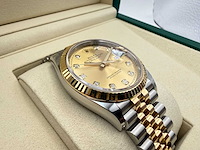 Rolex datejust 36 126233 | champagne diamond dot | jubilee | 2026 | unworn - afbeelding 11 van  12