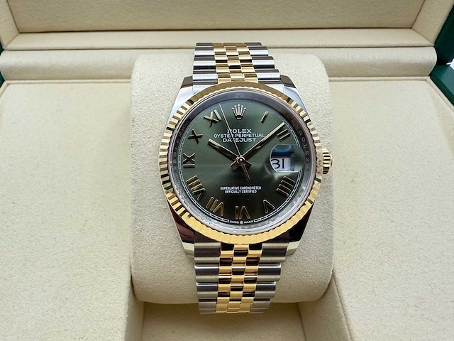 Rolex datejust 36 126233 | green roman dial | jubilee | unworn | 2026 - afbeelding 1 van  12