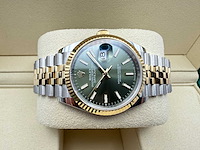 Rolex datejust 36 126233 | green stick dial | jubilee | unworn | 2026 - afbeelding 7 van  12