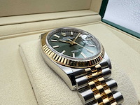 Rolex datejust 36 126233 | green stick dial | jubilee | unworn | 2026 - afbeelding 10 van  12
