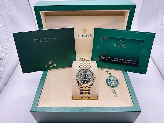Rolex datejust 36 126233 | green stick dial | jubilee | unworn | 2026 - afbeelding 4 van  12
