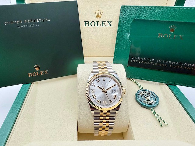 Rolex datejust 36 126233 | silver with diamonds on 6&9 | jubilee | unworn | 2026 - afbeelding 3 van  12