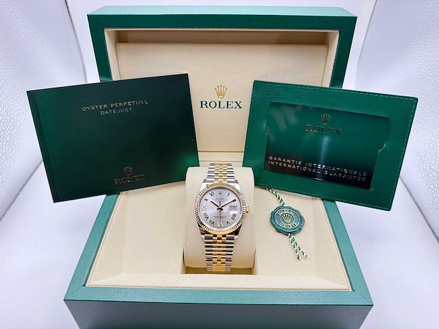 Rolex datejust 36 126233 | silver with diamonds on 6&9 | jubilee | unworn | 2026 - afbeelding 4 van  12