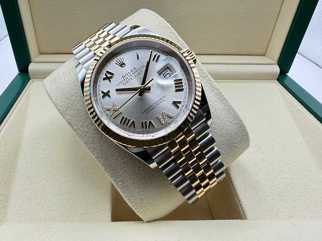 Rolex datejust 36 126233 | silver with diamonds on 6&9 | jubilee | unworn | 2026 - afbeelding 5 van  12