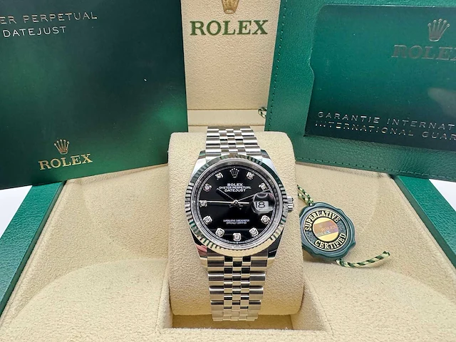 Rolex datejust 36 126234 | black diamond dot dial | jubilee | unworn | 2026 - afbeelding 3 van  12