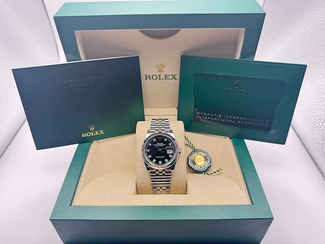 Rolex datejust 36 126234 | black diamond dot dial | jubilee | unworn | 2026 - afbeelding 4 van  12