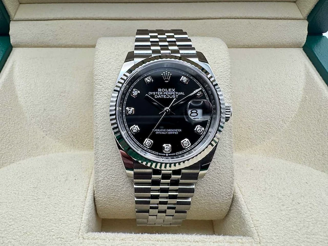 Rolex datejust 36 126234 | black diamond dot dial | jubilee | unworn | 2026 - afbeelding 1 van  12