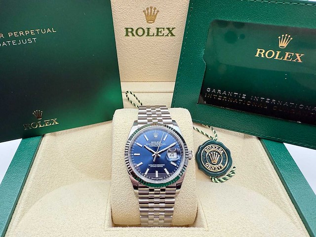 Rolex datejust 36 126234 | blue dial | jubilee | unworn | 2026 - afbeelding 3 van  12