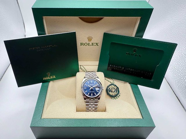 Rolex datejust 36 126234 | blue dial | jubilee | unworn | 2026 - afbeelding 4 van  12