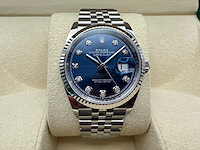 Rolex datejust 36 126234 | blue diamond dot dial | jubilee | unworn | 2026 - afbeelding 1 van  12