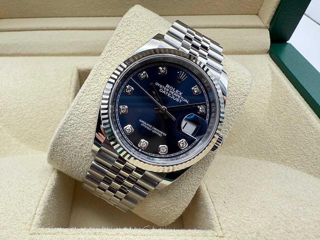Rolex datejust 36 126234 | blue diamond dot dial | jubilee | unworn | 2026 - afbeelding 6 van  12