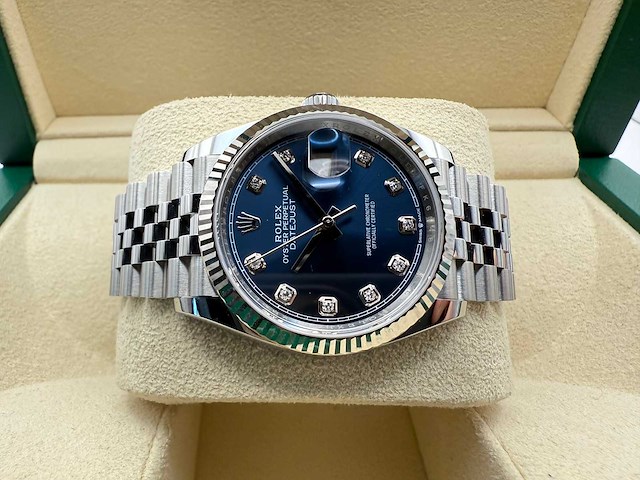 Rolex datejust 36 126234 | blue diamond dot dial | jubilee | unworn | 2026 - afbeelding 7 van  12