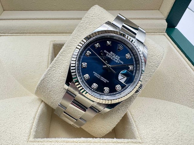 Rolex datejust 36 126234 | blue diamond dot | oyster | 2026 | unworn - afbeelding 5 van  9