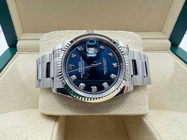 Rolex datejust 36 126234 | blue diamond dot | oyster | 2026 | unworn - afbeelding 6 van  9