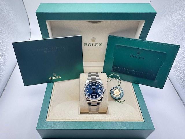 Rolex datejust 36 126234 | blue diamond dot | oyster | 2026 | unworn - afbeelding 4 van  12