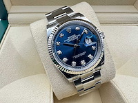 Rolex datejust 36 126234 | blue diamond dot | oyster | 2026 | unworn - afbeelding 5 van  12