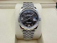 Rolex datejust 36 126234 | dark grey dial with diamonds on 6&9 | unworn | 2026 - afbeelding 1 van  12