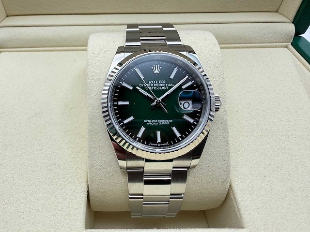 Rolex datejust 36 126234 | green ombre dial | unworn | 2026 - afbeelding 1 van  12