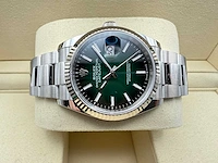 Rolex datejust 36 126234 | green ombre dial | unworn | 2026 - afbeelding 7 van  12