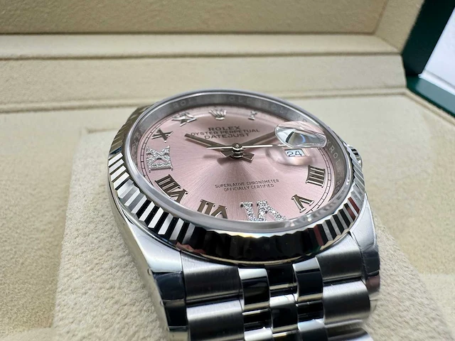 Rolex datejust 36 126234 | jubilee | pink diamonds on 6&9 | unworn | 2026 - afbeelding 4 van  6