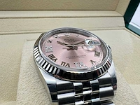 Rolex datejust 36 126234 | jubilee | pink diamonds on 6&9 | unworn | 2026 - afbeelding 7 van  10