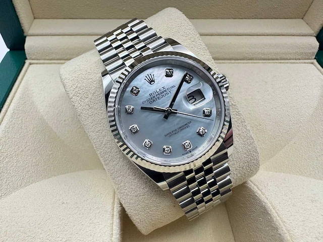 Rolex datejust 36 | 126234 | mother of pearl | jubilee | unworn | 2026 - afbeelding 5 van  12