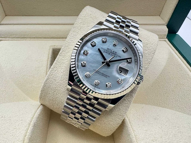 Rolex datejust 36 | 126234 | mother of pearl | jubilee | unworn | 2026 - afbeelding 6 van  12
