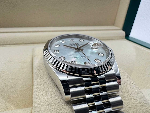 Rolex datejust 36 | 126234 | mother of pearl | jubilee | unworn | 2026 - afbeelding 10 van  12