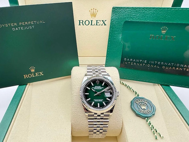 Rolex datejust 36 126234 | ombre green dial | jubilee | unworn | 2026 - afbeelding 3 van  12