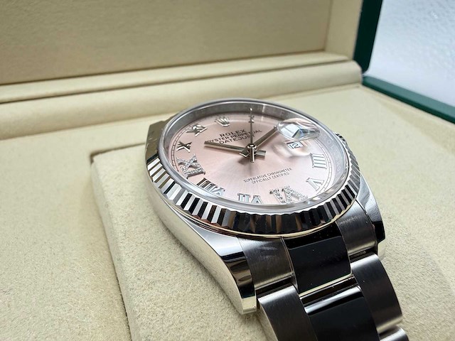 Rolex datejust 36 126234 | pink diamonds on 6&9 | oyster | 2026 | unworn - afbeelding 10 van  12