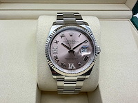 Rolex datejust 36 126234 | pink diamonds on 6&9 | oyster | 2026 | unworn - afbeelding 1 van  8