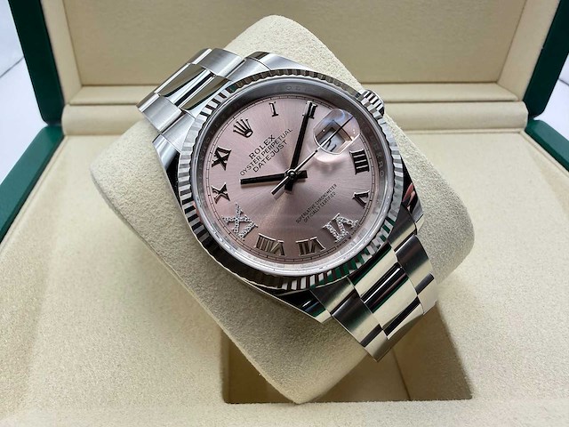 Rolex datejust 36 126234 | pink diamonds on 6&9 | oyster | 2026 | unworn - afbeelding 4 van  8