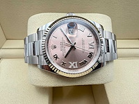 Rolex datejust 36 126234 | pink diamonds on 6&9 | oyster | 2026 | unworn - afbeelding 7 van  12